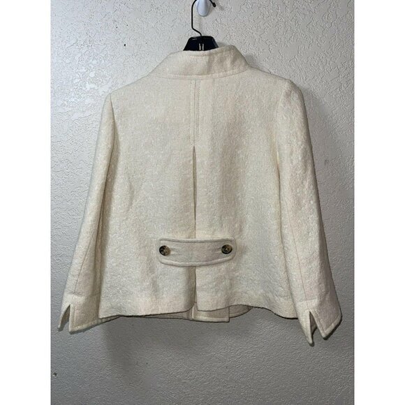 SALTAIRE Blazer Over Coat Silk Virgin Wool Cotton - Picture 5 of 6